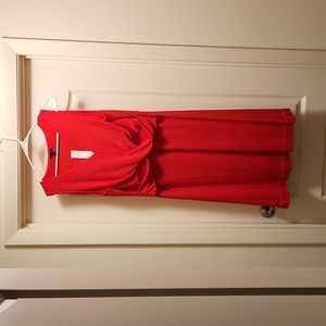 NWT Ann Taylor Red Sleeveless Dress Sz L